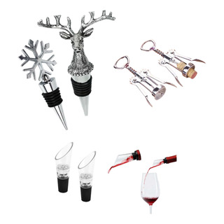 Vino Abridor Botellas Vertedor De Vino Tapón De Vino 6 Pcs Vino Abridor Botellas Vertedor De Vino Tapón De Vino 6 Pcs