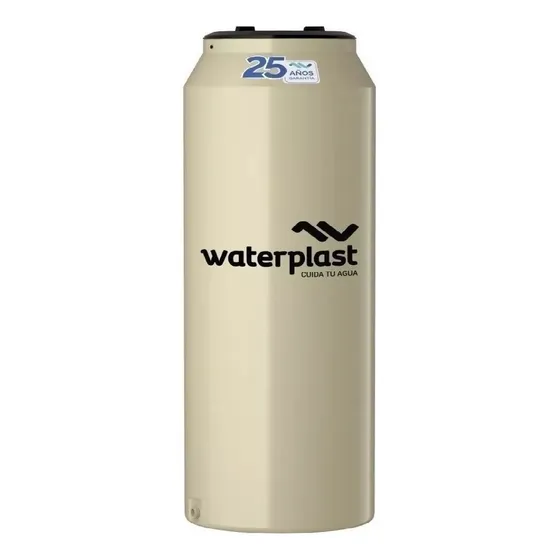 Tanque de agua Waterplast Ultradelgado tricapa vertical polietileno 500L beige de 1.36 m x 72 cm