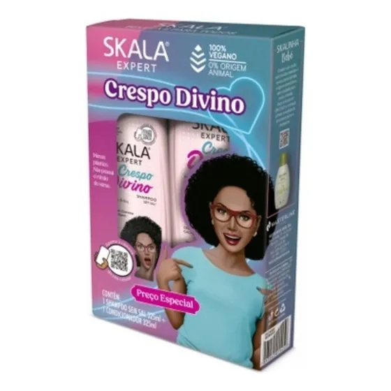 Kit Shampoo Y Acond Crespo Divino Skala Expert 650ml