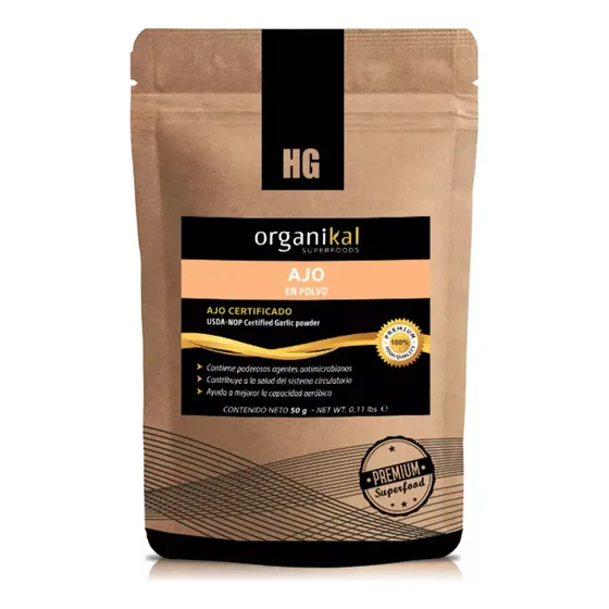 Ajo Organikal Hgl Polvo Depurativo Antioxidante 50gr