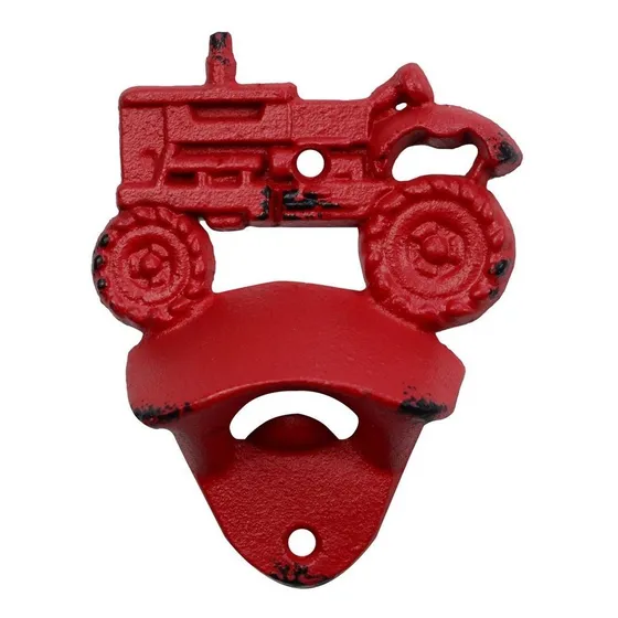 Treasure Gurus Rustico Hierro Fundido Montado Pared Red