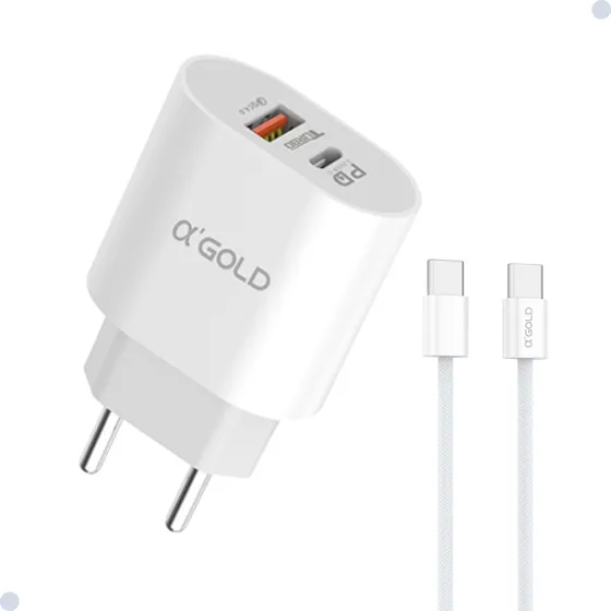 Kit Fonte Carregador Carga Rápida Turbo Pd40w Para iPhone 15 Cor Branco
