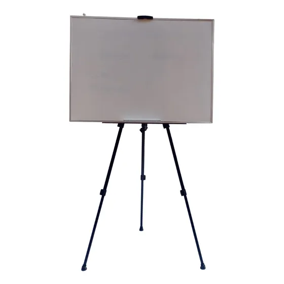 Pizarra Acrílica Blanco 80 X 60 + Caballete Aluminio 160cm