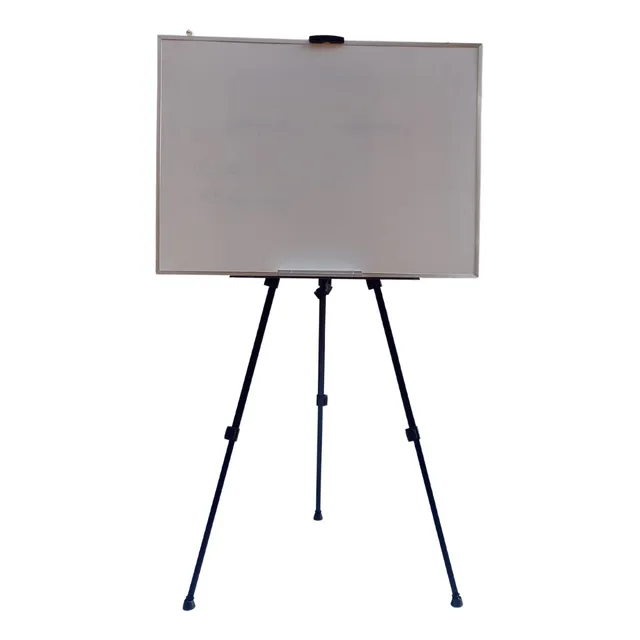 Pizarra Acrílica Blanco 80 X 60 + Caballete Aluminio 160cm