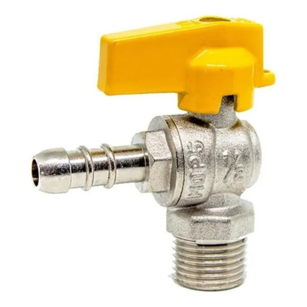 Registro Válvula Gás Esfera Angular 90° 1/2 Npt M X 3/8 Bm Registro Válvula Gás Esfera Angular 90° 1/2 Npt M X 3/8 Bm