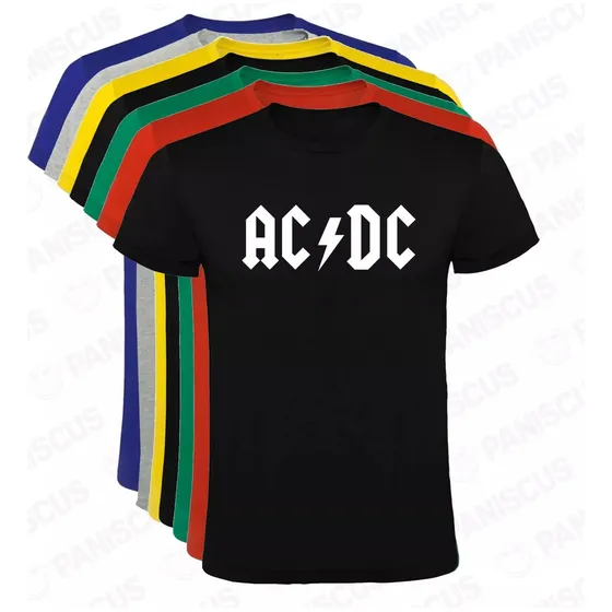 Franela Ac Dc Rock Algodon Ovejita Caballero Tallas S M L Xl