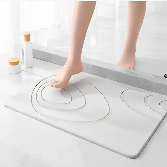 Alfombra De Baño Piedra Diatomita Absorbente Antibacterias