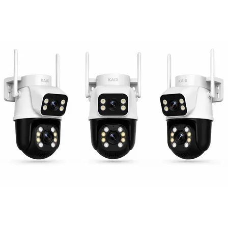 KIT 3 Câmera De Segurança Wifi Smart Camera Lente Dupla Wifi 2,4GHZ KAIX