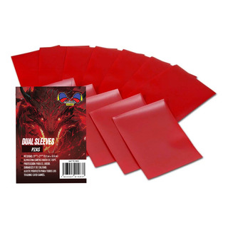 Card Sleeves Dual Mica Funda Protector Cartas Red 100pz Card Sleeves Dual Mica Funda Protector Cartas Red 100pz