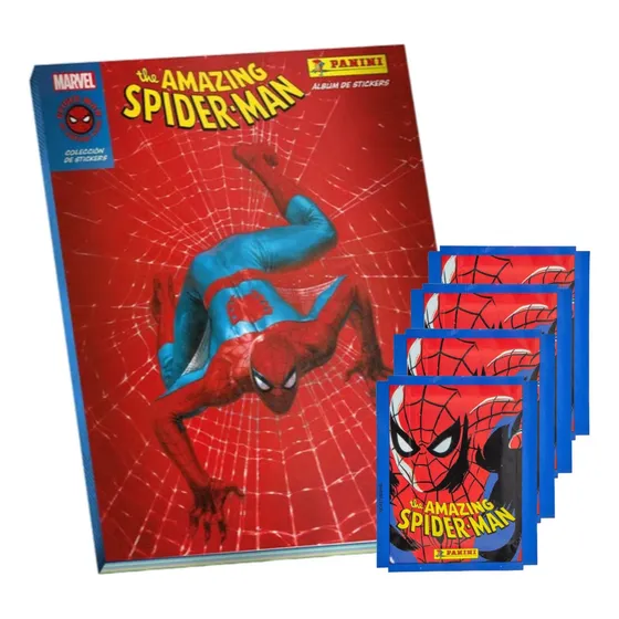 Album Tapa Dura 60th Anniversary Spiderman + 50 Sobres