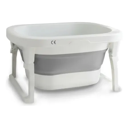Banheira Dobrável E Portátil Média Cinza Baby Pil