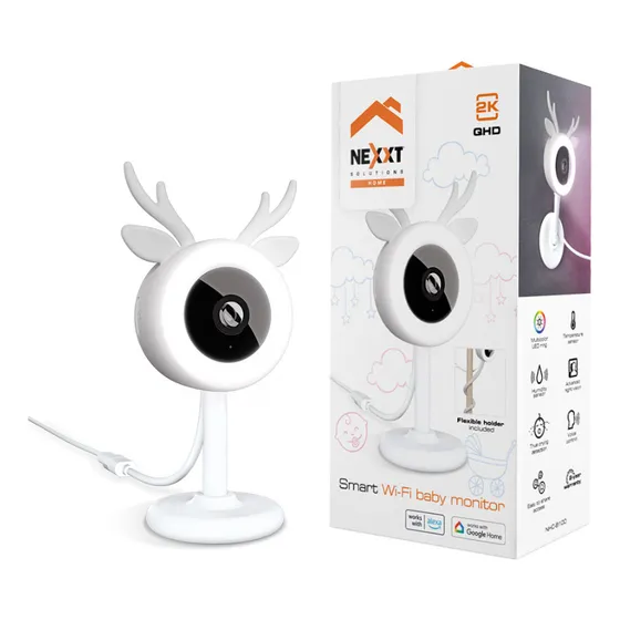 Baby monitor Inteligente Nexxt- Detecta llanto, luz RGB
