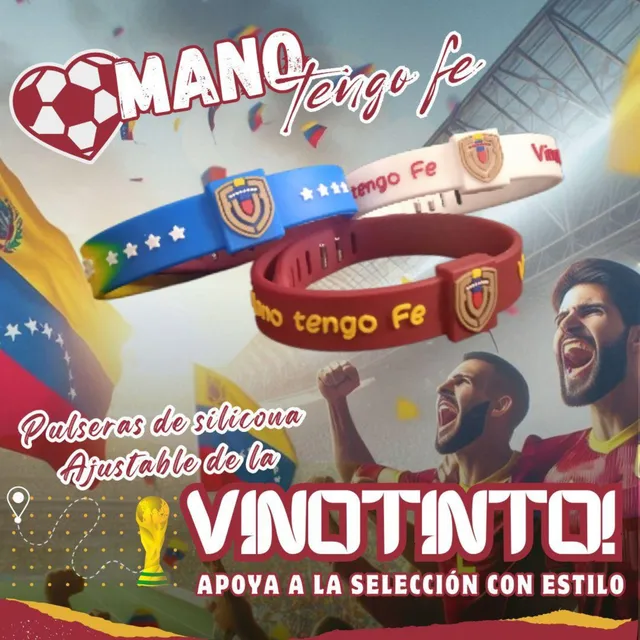 Pulsera La Vinotinto Futbol Venezuela Mundial