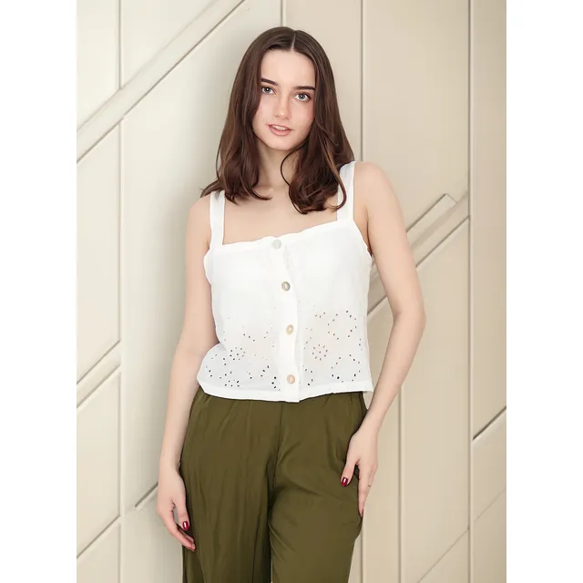 Blusa Nano Con Botones Nacar Lolo #3922