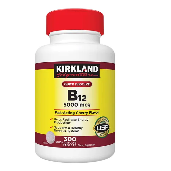 Vitamina B12 5000 Mcg De Disolución Rápida, 300 Tabletas Imp