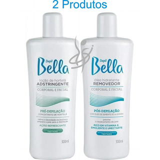 Loção Adstringente + Óleo Removedor Kit 2 Prod. Depil Bella Loção Adstringente + Óleo Removedor Kit 2 Prod. Depil Bella