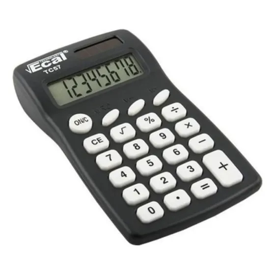 Calculadora Ecal Tc57 De Bolsillo 8 Digitos Solar O A Pila