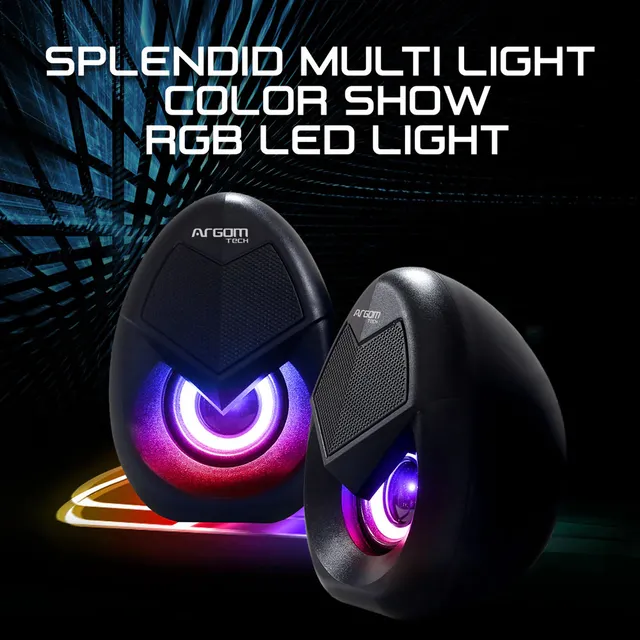 Cornetas Para Computador Cpu  Laptop Usb Argom Gaming Led