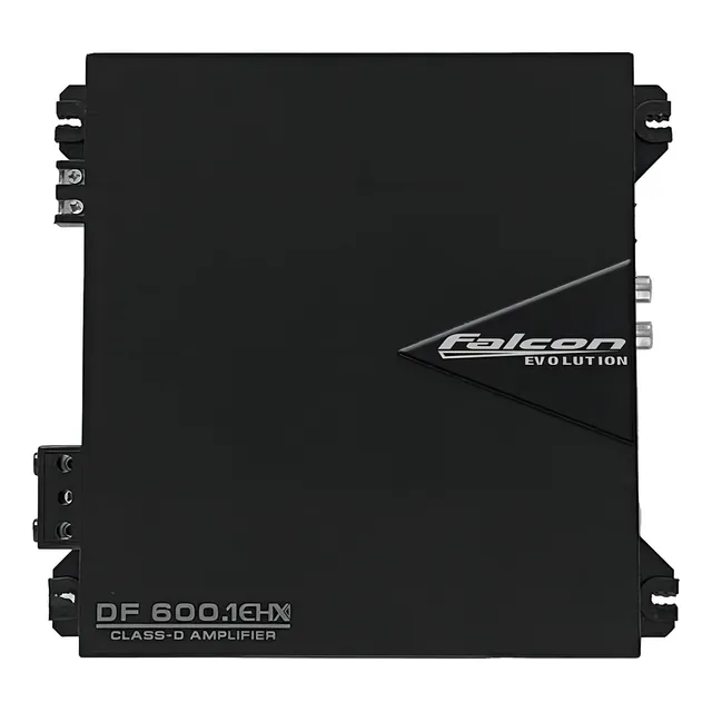 Amplificador Potencia 600wrms Falcon Df600.1 Dx 2ohms Cor Preto