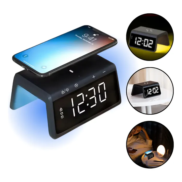 Dock Mesa Carregador Wireless Para iPhone Abajur Premium