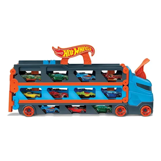 Porta Carros Hot Wheels - Speedway Hauler - Mattel Hgh33 Azul