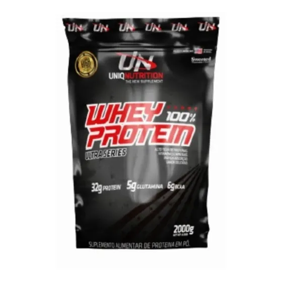 Whey 100% Protein 2kg Uniq Nutrition Sabor Morango