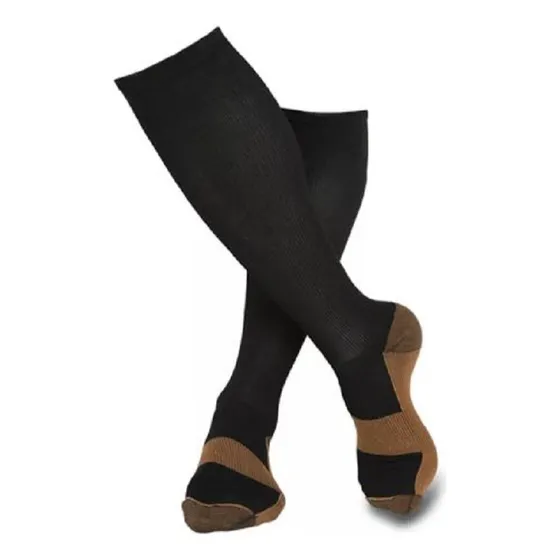 Medias De Compresion Unixes 20-30mmhg Color Negro Descanso