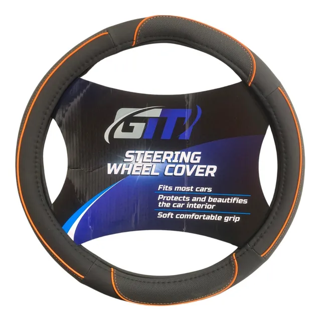 Forro De Volante Semi Sintético Negro/naranja Gm