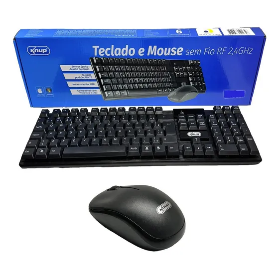 Teclado E Mouse Sem Fio Compatível Windows Mac Xbox Ps5