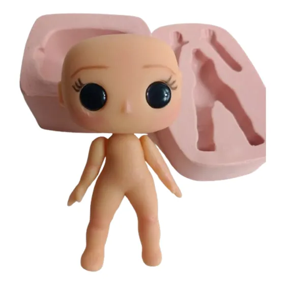 Molde Silicone- Kit Funko Pop Cabeça Corpo Rosto Doll Boneca