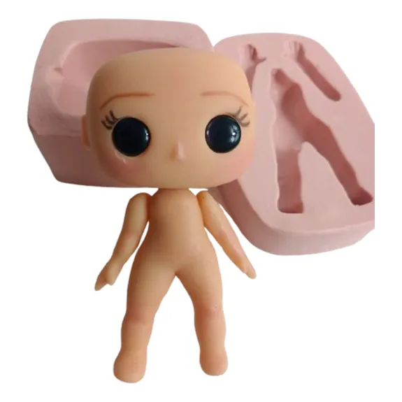 Molde Silicone- Kit Funko Pop Cabeça Corpo Rosto Doll Boneca