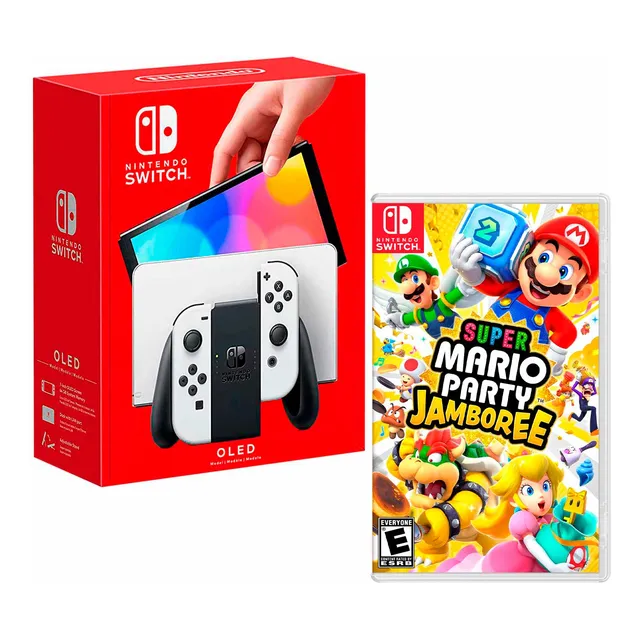 Consola Nintendo Switch Oled Blanco + Mario Party Jamboree