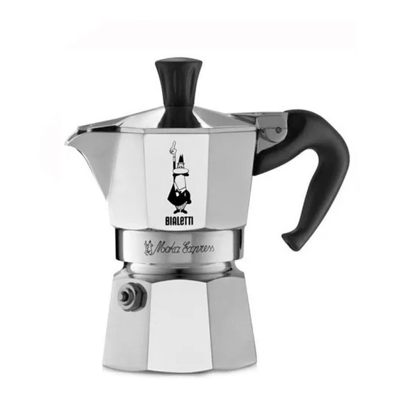 Cafetera portátil Bialetti Moka Express 1 Cup semi automática aluminio italiana