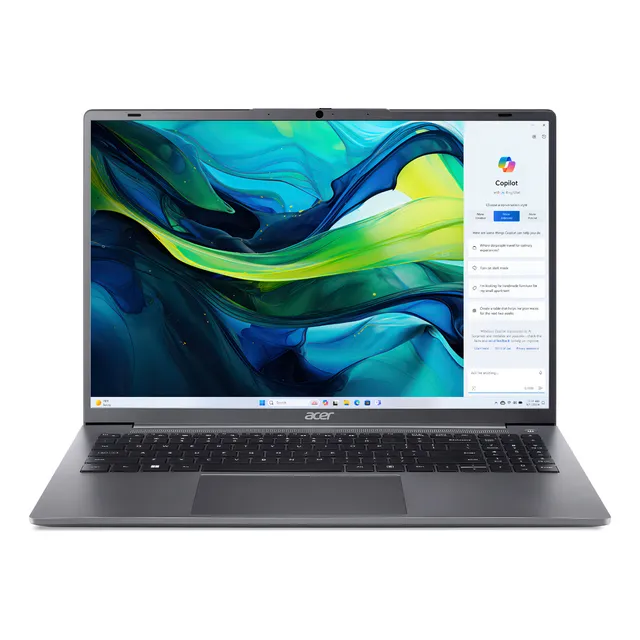 Notebook Acer Aspire Lite 16 Intel Core I3 N305 16 Gb Ddr5-sdram 512gb Ssd Wuxga 1920x1200 Ips Intel Uhd Graphics Wifi 6 (802.11ax) Teclado Español, Windows 11 Home Color Gris