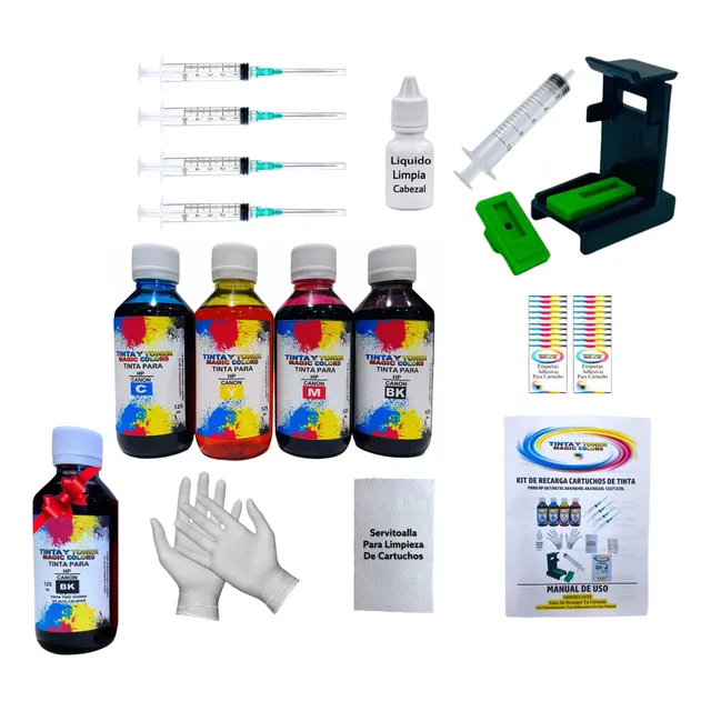 Kit Recarga De Tinta Para Cartucho Hp 667 2374,2874,2875