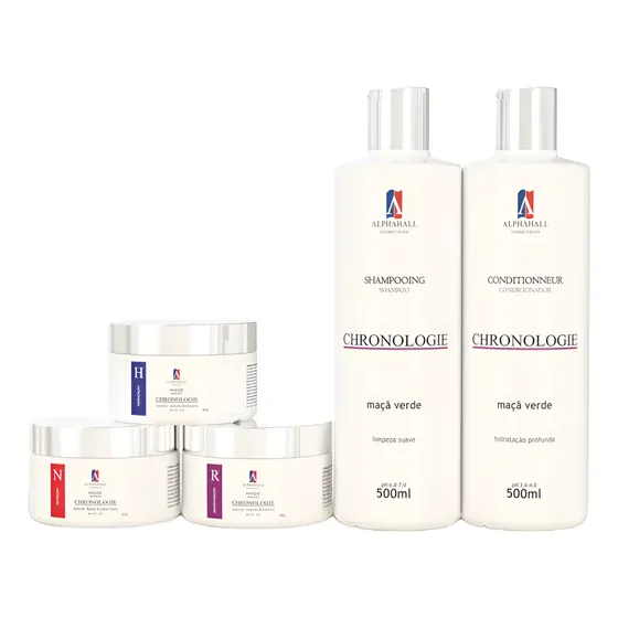 Kit Cronograma 5 Hidratação Reconstrução Nutrição Alphahall