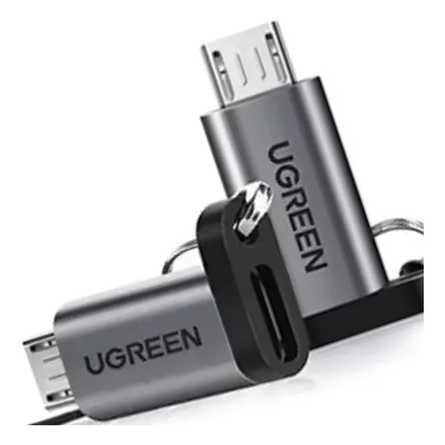 Mini Adaptador Micro Usb A Usb C Carga & Datos Aluminio Pc