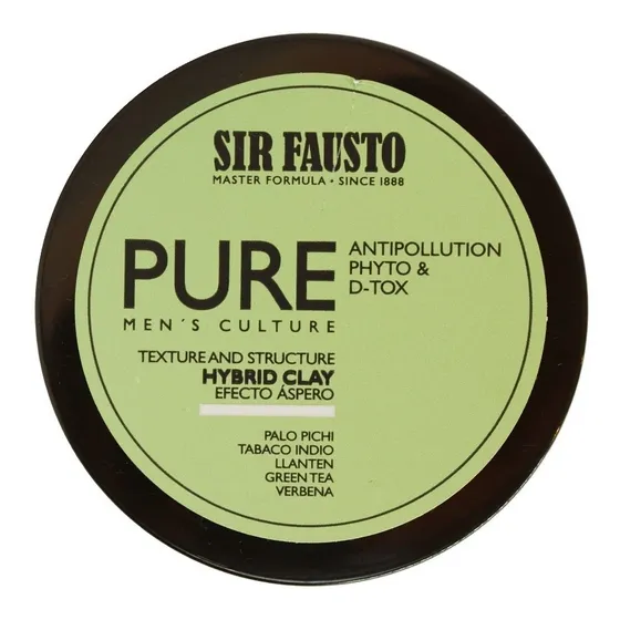 Sir Fausto Pure Hybrid Clay Cera Detox Efecto Áspero 100ml