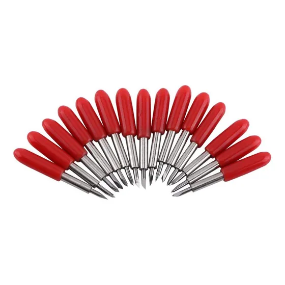 15pcs Cuchilla Corte Trazador Para Cortador Vinilo Tapa Roja