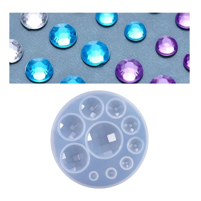 Molde De Silicon Piedras Diamantes Resina Fondant