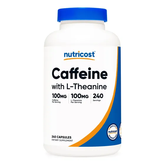 Suplemento Dietético Nutricost Cafeína Con L-teanina 240 Cáp