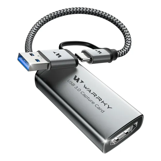 Warrky Tarjeta De Captura Hdmi 1080p 60fps Usb-c Gris