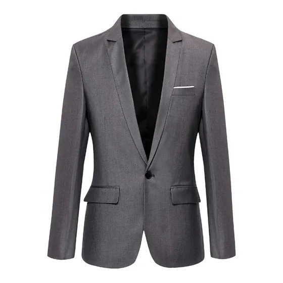 Saco Blazer Negro, Casual Hombre Moda, Confort Fit