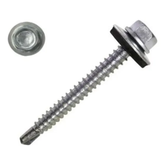 Tornillo Hexagonal Punta Broca 12x2 1/2 Con Golilla 400 Und