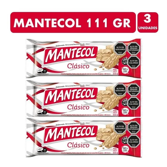 Barra De Mantecol Clasico 111g (x3 Unidades) 