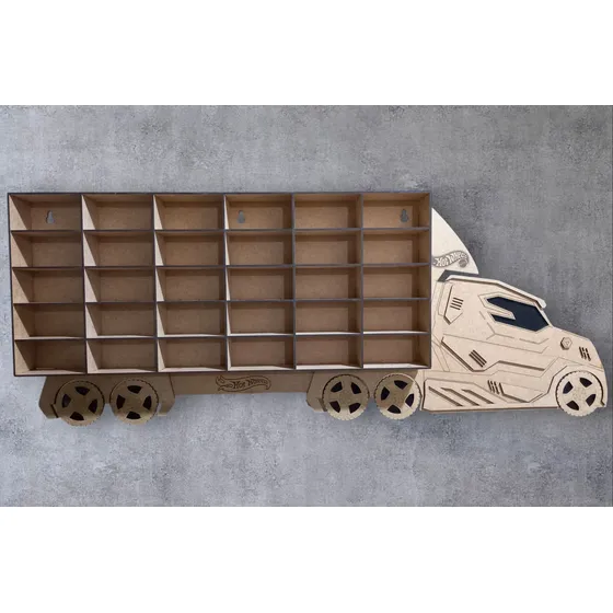 Estante Repisa Para Carritos Hot Wheels Modelo Camión 2