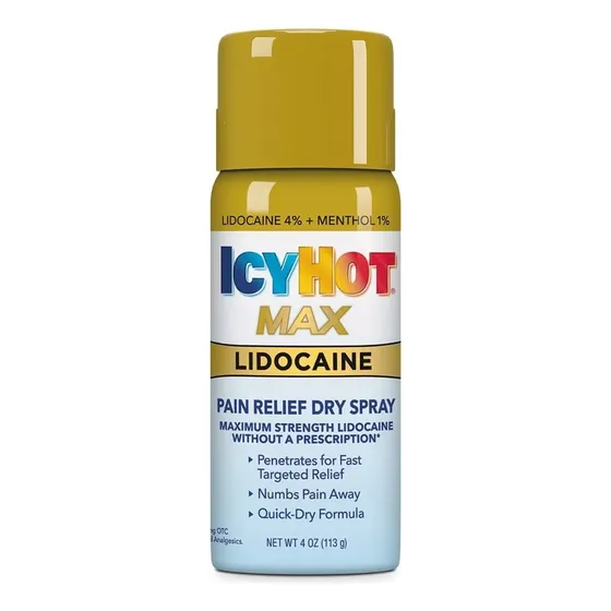 Lidocaína En Spray Icy Hot Max Para Aliviar El Dolor 113 Gr