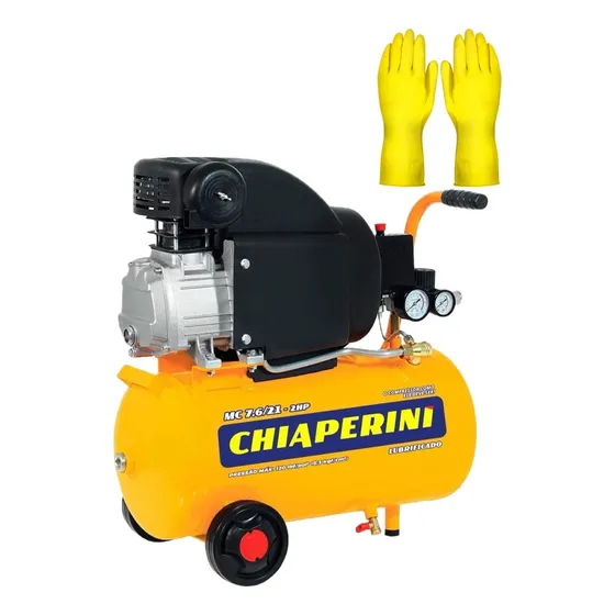 Compressor Ar Chiaperini 21 Litros + Pulverizar Pintar Lavar