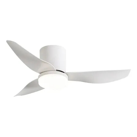 Ventilador De Teto Com Luz Led Silencioso Controle Remoto 86 Cm 50hz/60hz Branco Abs 3