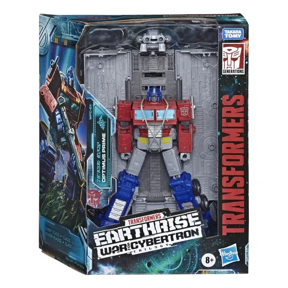 Optimus Prime Transformers War For Cybertron Earthrise Escala Líder Hasbro , Se transforma en 35 pasos, 17.78 cm.